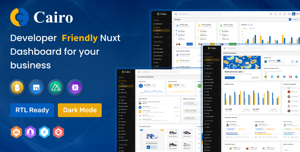 Cairo – Vue Nuxt Admin & Dashboard Template
