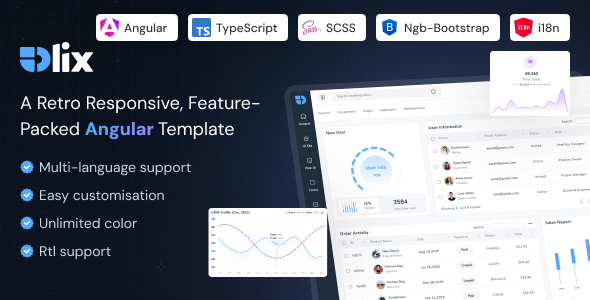 Olix – Angular 21 Admin Dashboard Template