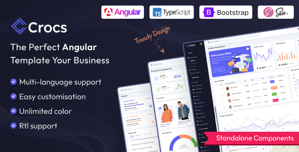 Crocs – Angular 21 Admin Dashboard