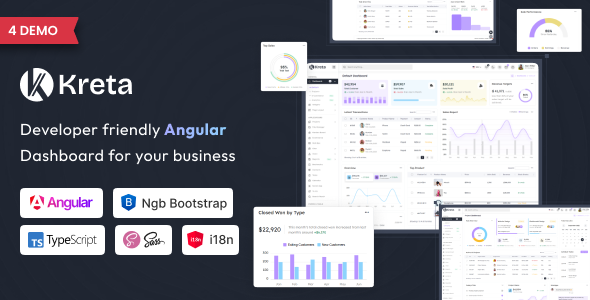 Kreta – Angular Admin Dashboard