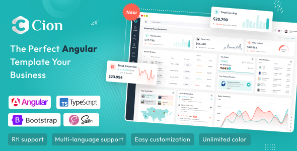 Cion Angular 21 Admin Dashboard Template