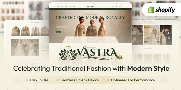 Vastra Shopify Theme Premium Saree, Ethnic Wear & Traditional Fashion Shopify for Modern Brands
