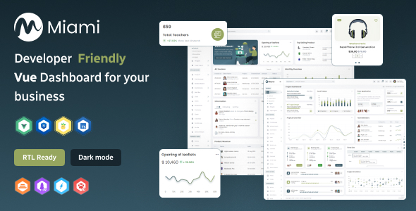 Miami - Vue Js Admin Template