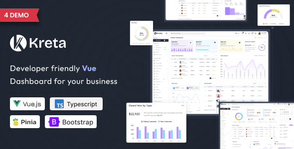 Kreta – Vue Nuxt Admin & Dashboard Template