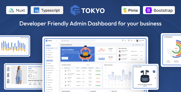 Tokyo – Vue Nuxt Admin & Dashboard Template