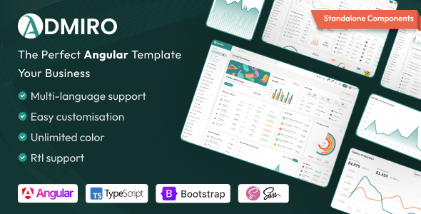 Admiro – Angular 21 Admin Dashboard Template