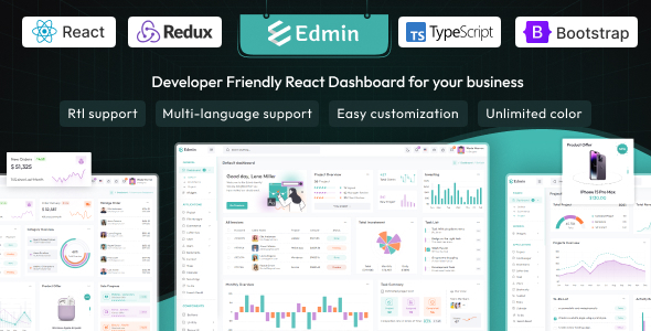 Edmin React JS Admin Dashboard Template