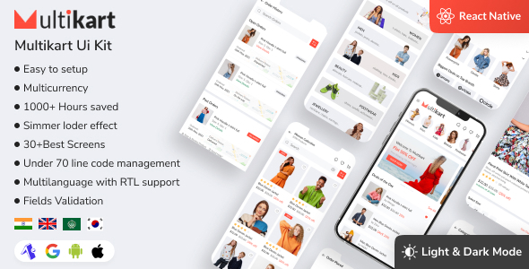 Multikart - Best React Native Expo Ecommerce App UI Kit