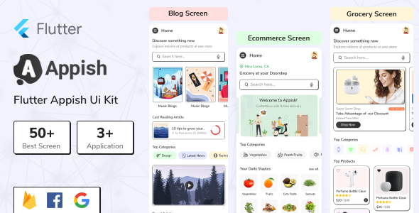 Appish Multipurpose app Flutter UI kit