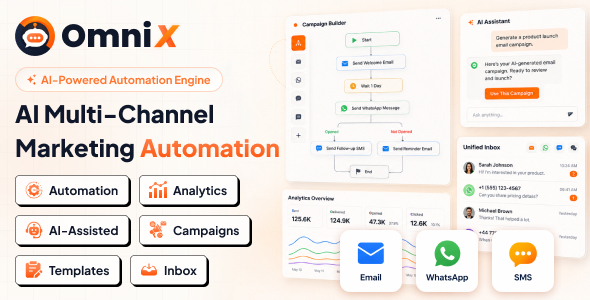 OmniX - AI Multi-Channel Messaging & Marketing Automation SaaS Node Js Script