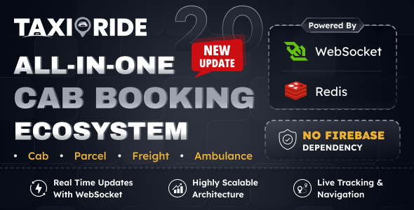 Taxi Ride – Taxi Booking App | Uber & Grab Clone with Flutter Driver, Rider & Laravel Admin Panel