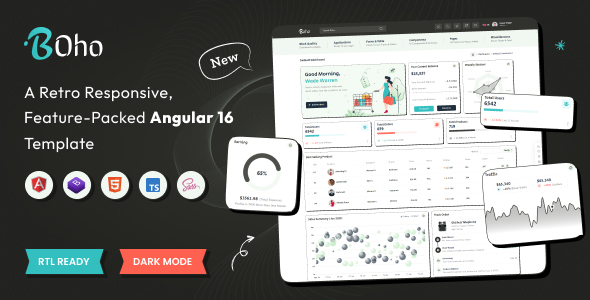 Boho - Angular 21 Admin Dashboard
