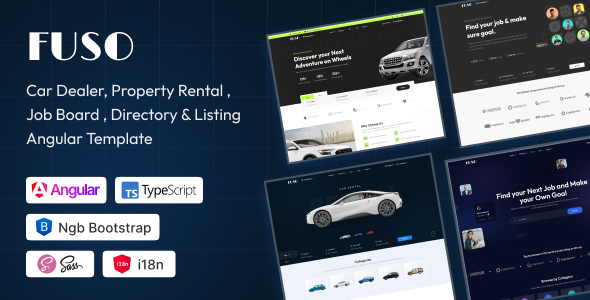 Fuso - Car Dealer, Property Rental , Job Board , Directory & Listing Angular 21 Template