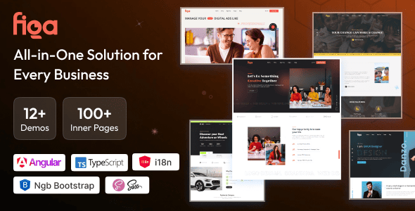Figa - Multipurpose Angular 21 Template for SaaS, Startup & Agency