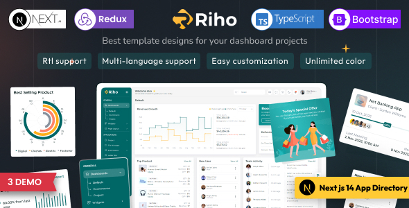 Riho – React Nextjs Admin & Dashboard Template