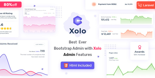 Xolo - Html & Laravel 10 Admin Template