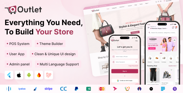 Outlet | Multi-Vendor eCommerce CMS With Mobile App, Website, Seller and Admin Panel